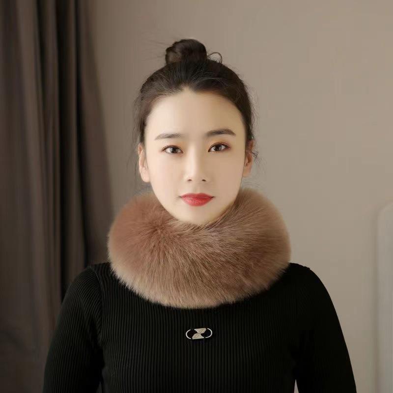 Celebrity Winter Fur Collar Scarf: Versatile Neck Warmer for Men & Women