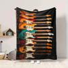 1Pc Guitar Collection Showcase Blanket Soft And Comfortable Casual Warm Camping Travel Christmas Halloween Xmas Gift M928493