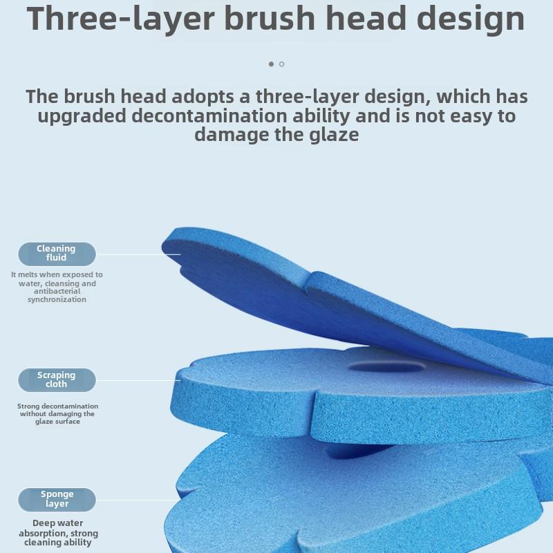 Curățător de Lux Perii de Toaletă de Unică Folosință Multifuncționale Utile de Uz Casnic Perie de Toaletă Albă Piarwc Perie Reîncărcabilă Perii de Baie Accesorii