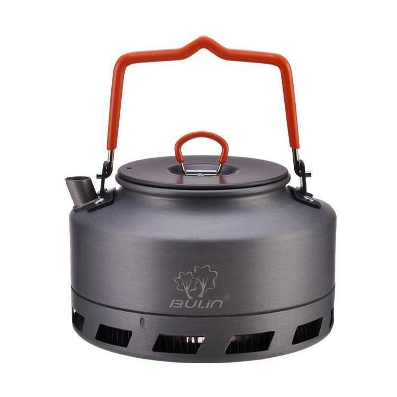1.1/1.6L Outdoor Camping Hiking Portable Kettle Collector Heat Ring Coffee Water Kettle Teapot Windproof Camping Cookware