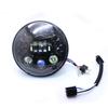 7 Inch Led Black Round Motorcycle Headlight With Hi/Lo Beam Projector Motor 7" Round Headlamp