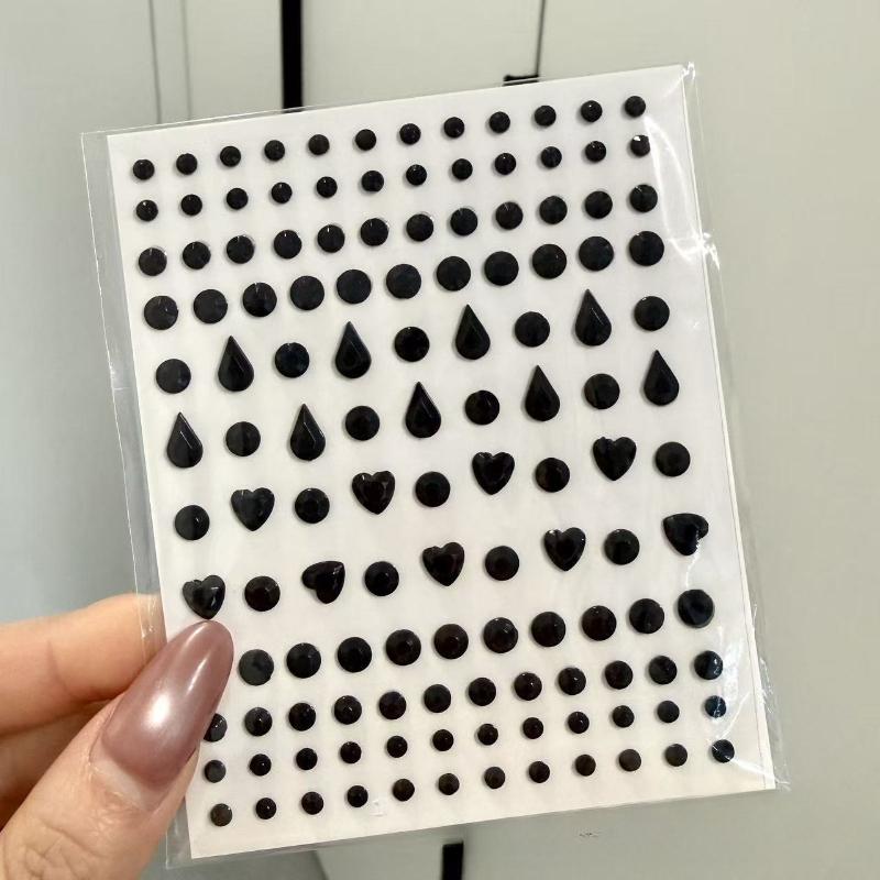 Vackra Glänsande Kristall Strass Pärla Stjärna 3D Klistermärken Scrapbok Telefonfodral DIY Dekorationer Dansuppvisning Smink Ansiktsklistermärken