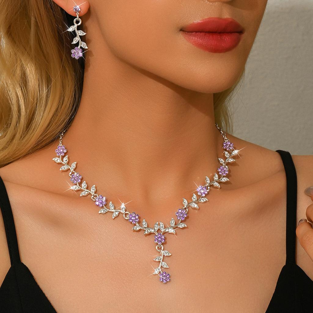 Stopowe Cyrkonie Naszyjnik Kolczyki Ślubne Ślubne Akcesoria Biżuteria