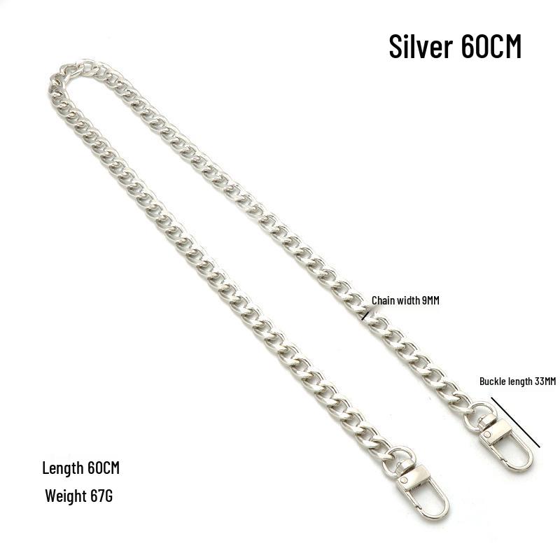 Gold & Silver Metal Chain Replacement for Crossbody Bags - Fragrance Style Accessory with Extension and Decorative Elements