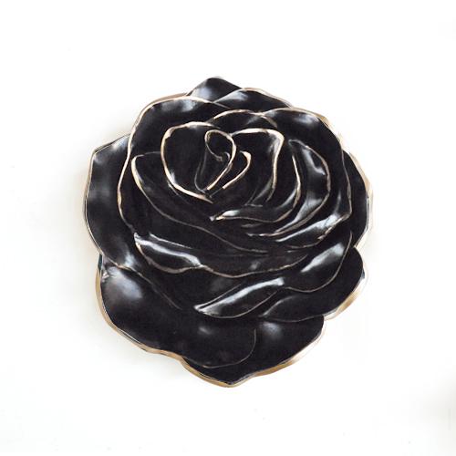 Nordic Three-dimensional Flower Wall Decoration Living Room Background Wall Resin Gilded Flower Wall Hanging Interior Decoration
