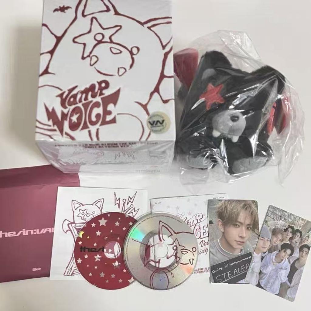 ENHYPEN THE SINVANISH Voice Doll Plush Keychain Cute Soft Animal Keyring Idol Album Merch For Fans Birthday Gift