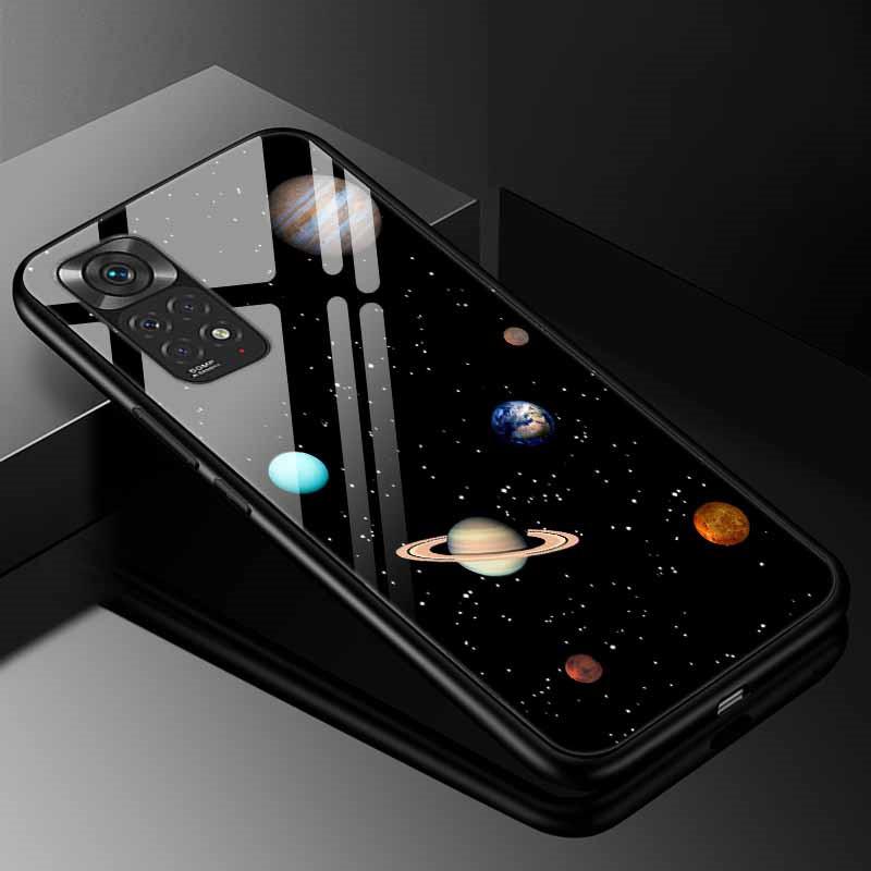 For Xiaomi Redmi Note 11s Case Tempered Glass Fashion Cover for Redmi Note 11 Pro 5G Global Note11 Case, 9s 10s Bumper Note11s