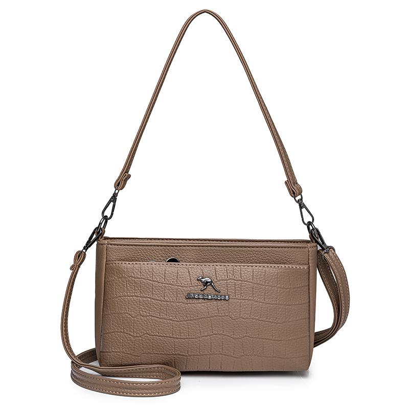 Kleine quadratische Tasche mit Krokodilmuster 2024 Sommer neue Mode lässige Umhängetasche einfache Damen-Schultertasche Außenhandel Damen-Tasche