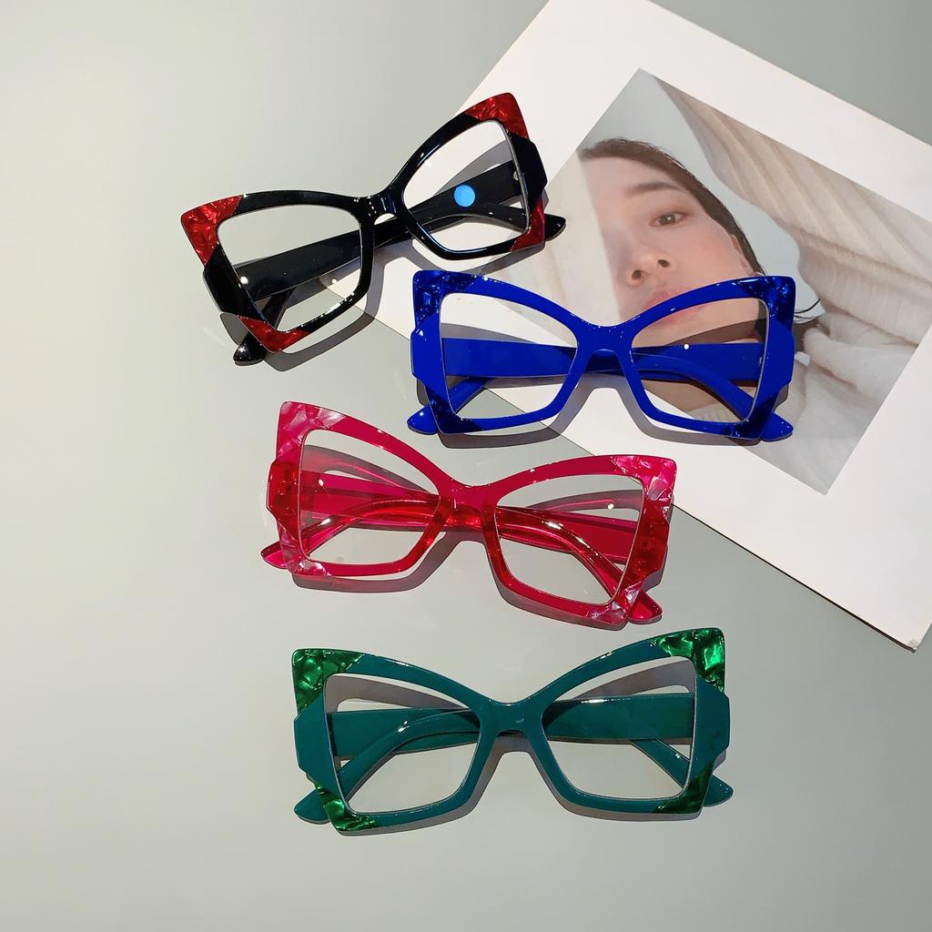 Oversized Cat Eye Glasses Women New Blue Light Blocking Non-prescription Eyeglasses Fashion Butterfly Shaped Eyewear