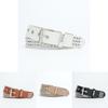 Pu Fashionable Leather Punk Mens Belt With Alloy Buckle And Decorative Studs In Trendy Colors