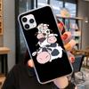Animal Cute Cow Phone Case for iPhone 11 12 13 Mini Pro Max 8 7 6 6S Plus X 5 SE 2020 XR XS Case shell