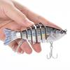 1/2/3/5Pcs 10CM/15.5G Multi-Jointed Fishing Lure with Hooks Realistic 7-Section Swimbait Plastic Artificial Bait Freshwater Saltwater Accessories