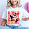 Mickey Minnie Mouse Love Couple Print Tshirt Womens Summer Fashion Cotton Short Sleeve Casual Top Loose Clothing