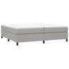 3144447 vidaXL Lit à sommier tapissier avec matelas Gris clair 200x200cm Tissu
