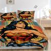 3ks Wonder Woman, Superhrdinská sada povlečení, Sada povlečení, Měkký pohodlný povlak na peřinu, Do ložnice, Pro hosty (1* Povlak na peřinu + 2* Povlaky na polštář, W