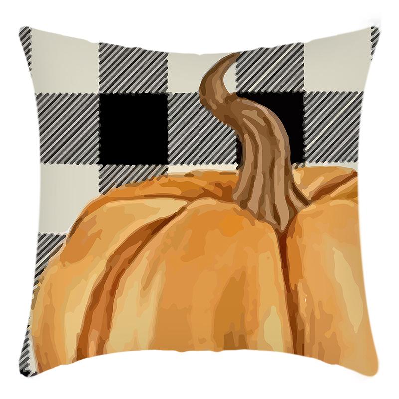 New Thanksgiving Series Pillow Cover English Yellow Maple Leaf Print Cushion Home Sofa Cushion Cover