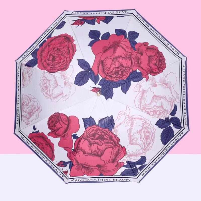 Double-layer sun umbrella vinyl sunscreen UV protection parasol double-sided printing weather and rain manual umbrella female