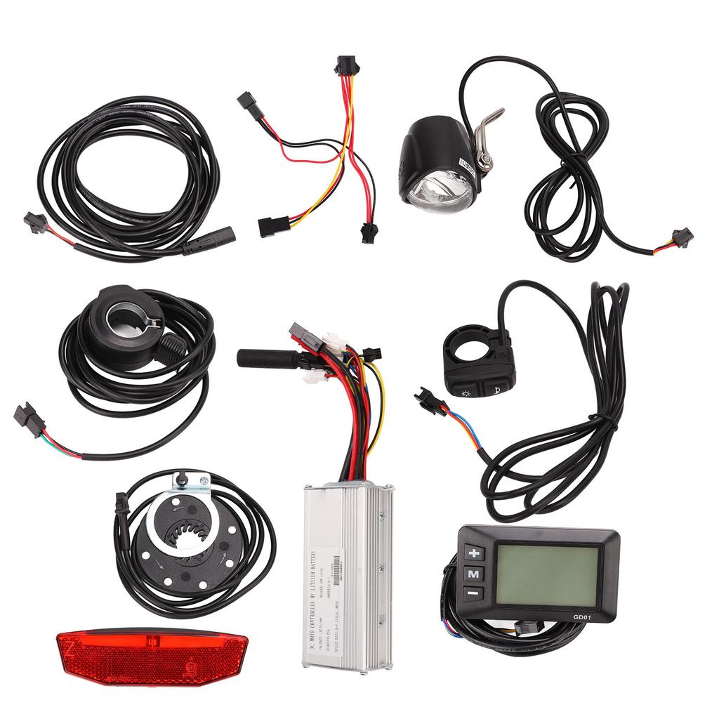 Sada pro konverzi ovladače elektrického kola 25A ovladač GD01 LCD panel Světlomet Zadní světlo Sada pro