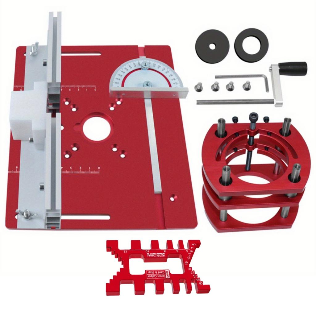Woodworking Router Lift System and Aluminum Top Plate for 65mm Diameter Motors Workbench Trimmer Engraving Machine DIY Tools