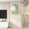 Wall Clock Living Room High-end Home Decor Dining Room Clock Creative Storage Rack Clock Hanging On the Wall No Need Drill Holes