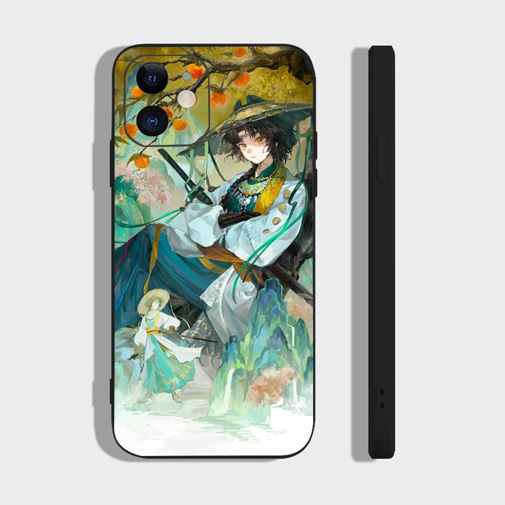 Liang Yue Anime Reverse 1999 Phone Case For IPhone 17 Air 16 15 14 13 Pro Max 11 12 Black Silicone Cover