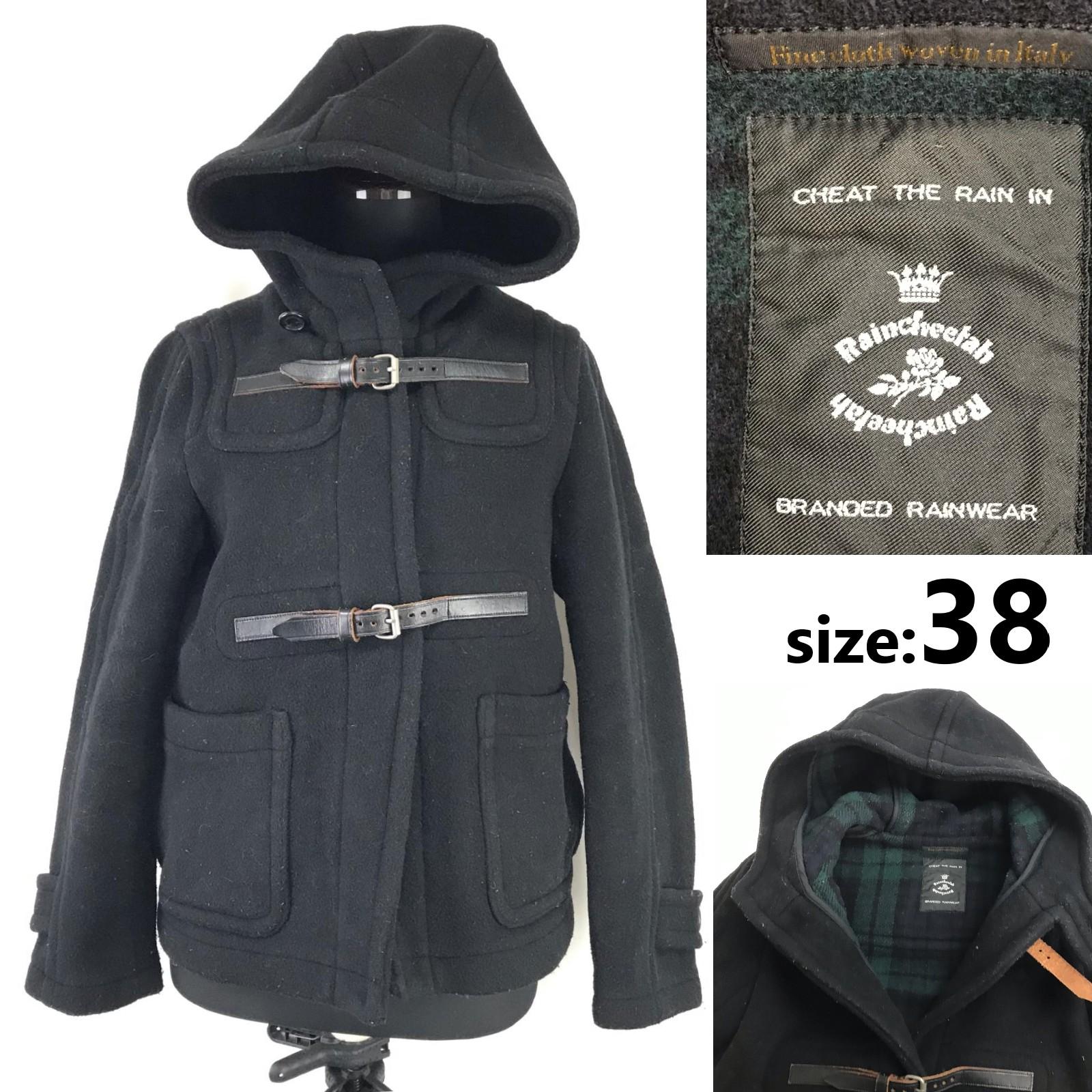 

Пальто-дафлкот United Arrows Rain Cheetah из шерсти, черное, M 38(ИСПОЛЬЗОВАЛ)