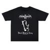 2025 Summer Men's black metal rock band Nargaroth pattern printed 100% cotton high-quality short-sleeved T-shirt