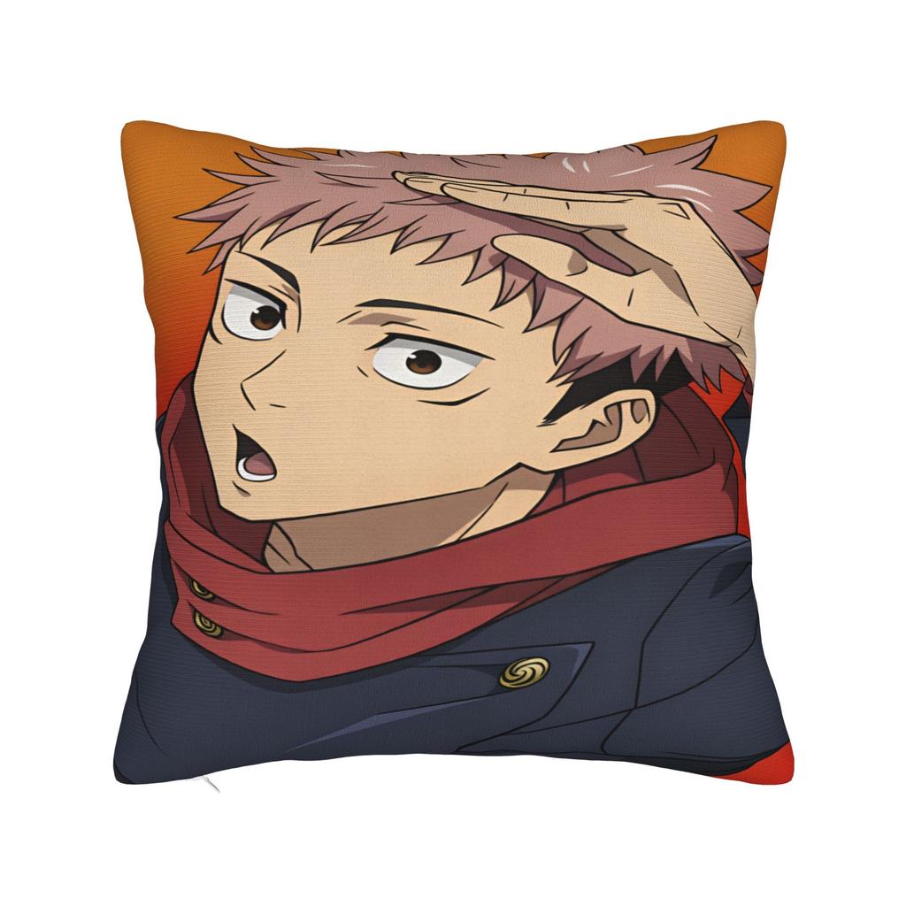 Pillow Case Yuji Itadori Comfy J-Jujutsu Kaisens Pillow Cover For Sofa Bedroom Home Decor Kawaii Pillowcases