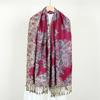 Ethnic Style Double-Sided Gold Thread Jacquard Women's Cheongsam Shawl Scarf - Thickened for Autumn and Winter