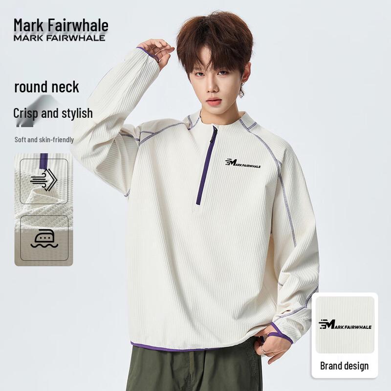 

MARK FAIRWHALE Men s Round Neck Long Sleeve Pullover M