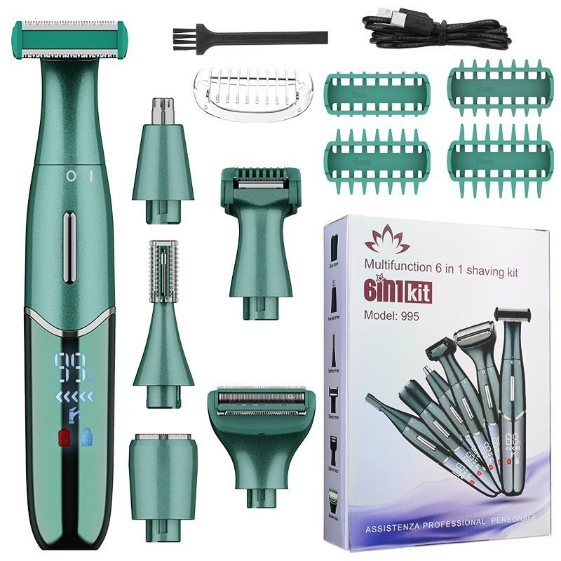 New Hair Clipper Ladies Shaving 7 in 1 Multifunctional Hair Removal Instrument Body Hair Removal Eyebrow Knife Private Shaving Knife