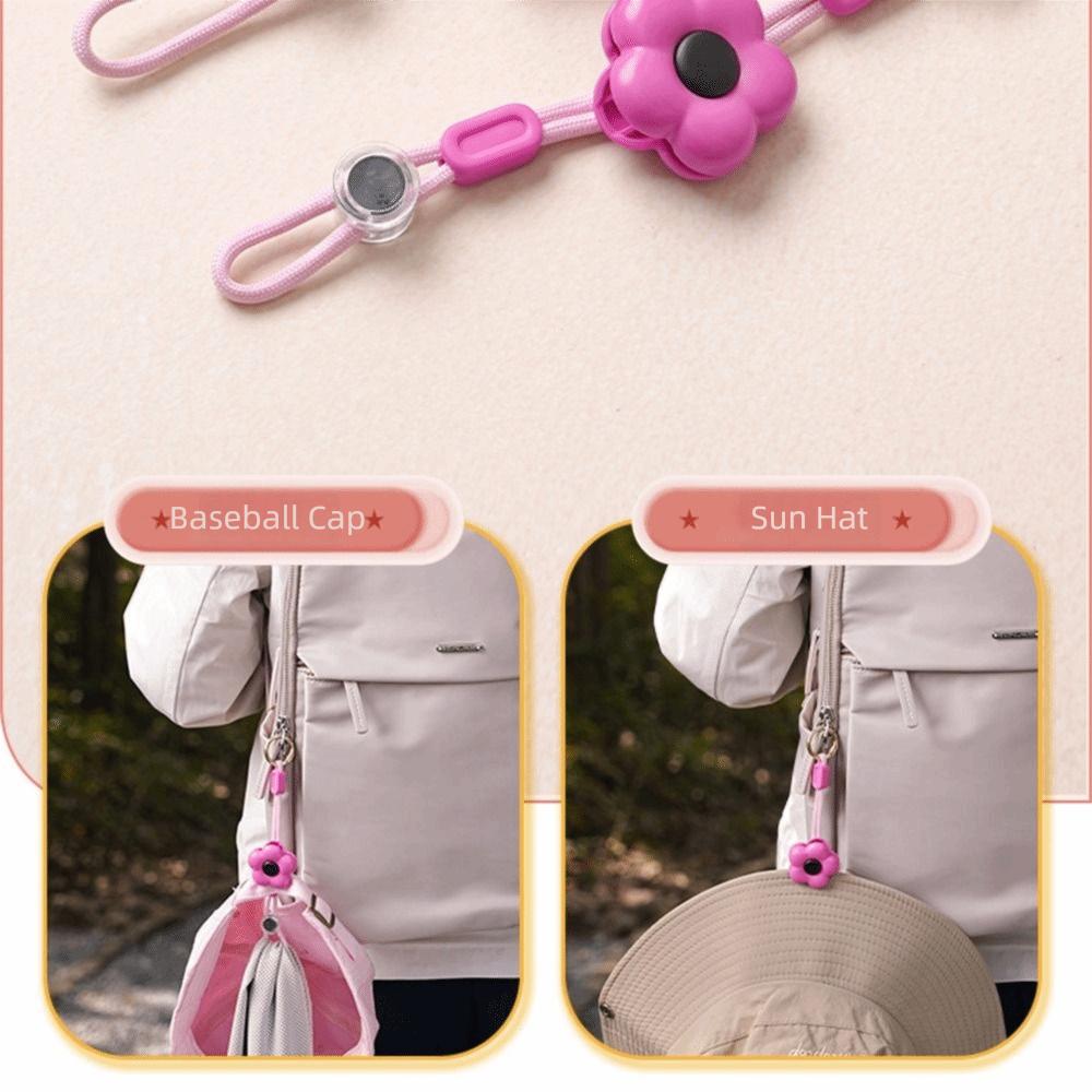Anti-Lost Flower Shape Cap Clip Hands-free Backpack Sun Hat Hanger  Free-Hand Organizer