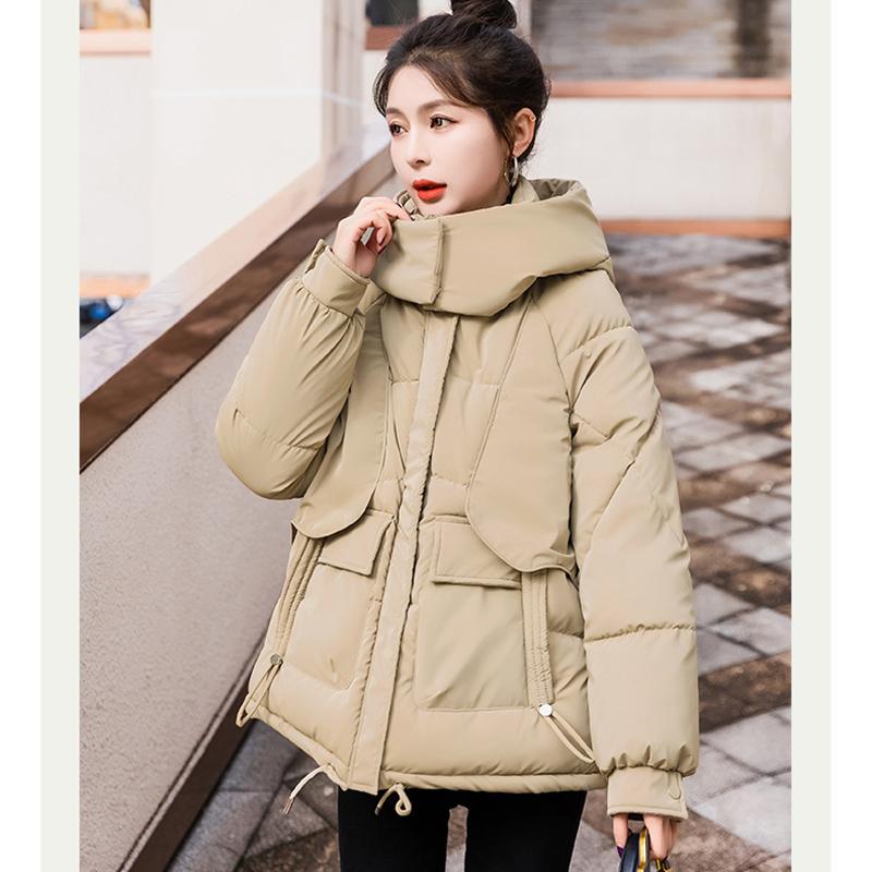 Autumn and Winter Fashion Women's Bread Jacket Short Down Cotton Jacket Korean Version Loose Casual Cotton Jacket Jacket Cotton Coat