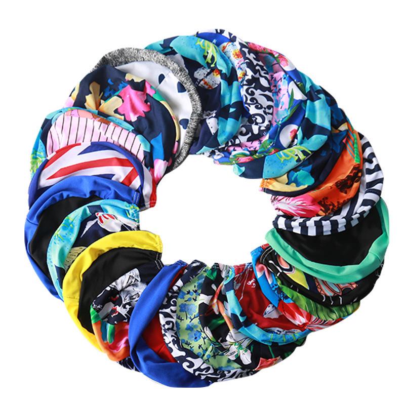 Unisex Adult Polyester Swim Cap for Long Hair, Solid Color, Elastic, Summer Wear