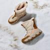 Anta Kids Trendy Fashion Thickened Warm Non-Slip High-Top Boots Kids Boots Two-Tone-Gray Oat-Milk-Brown Whole-Wheat-Brown A22446927-1