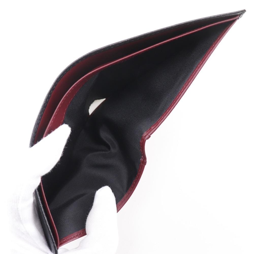 Loewe Anagram Bi-Fold Wallet 103.30.302 Bill Compartment Black Leather Mens Used