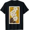 Japanische Blumenkunst Ukiyoe Druck Herren Baumwolle Grafik-T-Shirt Lässiges Kurzarm-T-Shirt