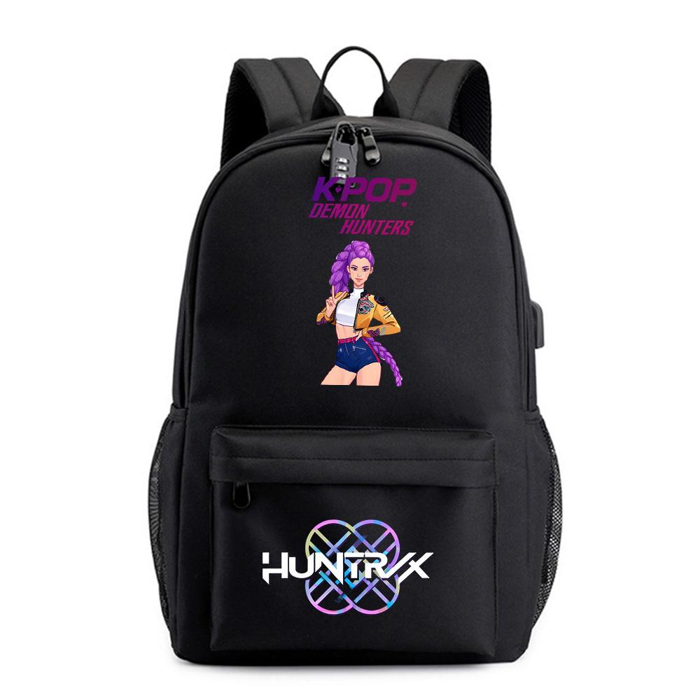 Anime Tecknad Kpop Tryckt Ryggsäck för Tonåring Student Flicka Pojke Bokväska Skolväska Kvinnor Stor Kapacitet Resväska Barn Gåva Rucksak