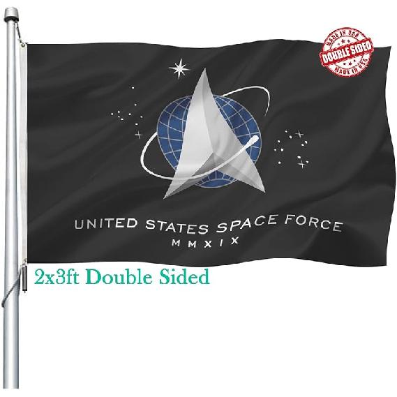 Space Force Flag 3x5 Outdoor Double Sided- Heavy Duty United States Space force Military Flags Banner with 2 Brass Grommets 4 Rows Stitched Space Force Flag 2x3 (Dou