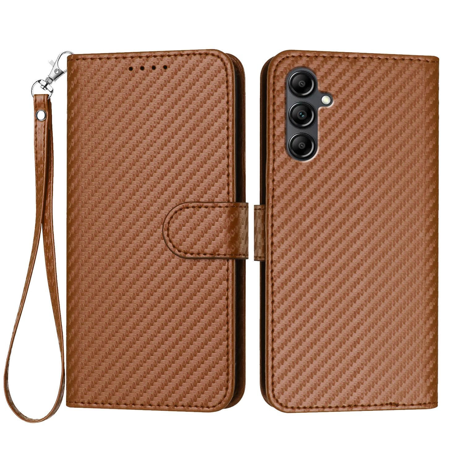 

Для Samsung Galaxy A16 4G/Galaxy A26 5G/Galaxy A16 5G Чохол-гаманець зі шнурком Шкіряний мобільний чохол з текстурою вуглецевого волокна C