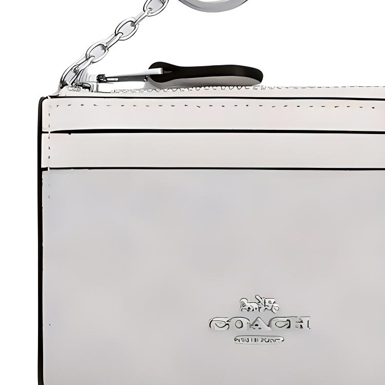 New COACH Artificial Leather With Plastic Card Holder Mini Women's Chalk White CW870-SVXU5