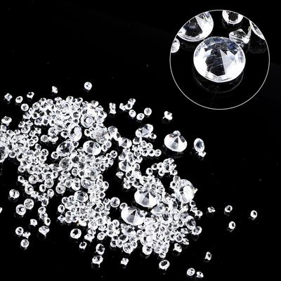 Bulk Pack of 1000 Mixed Transparent Acrylic Diamonds for Wedding Events