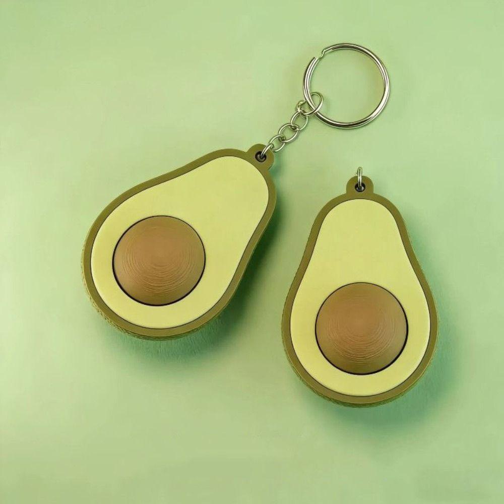 Calming Avocado Clicker Keychain Simulation Finger Button Pendant Fidget Keychain Backpack Charm