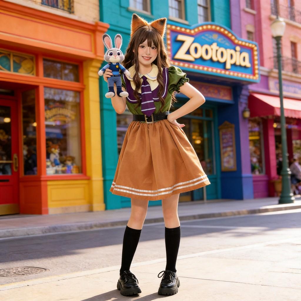 Strój Cosplay Nicka Wilde z Zwierzogrodu Na Role Play Anime i Występy Sceniczne