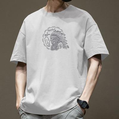 Tricou Retro cu Mânecă Scurtă pentru Bărbați, Brand de Modă de Vară, Tricou din Bumbac Pur cu Model la Modă