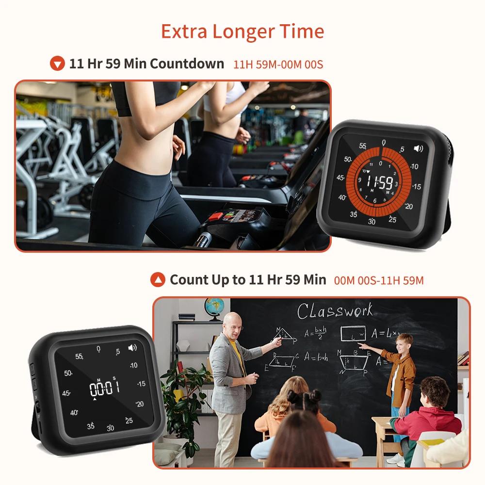 Fashion Visual Timer Rechargeable Kitchen Timer Manual Countdown Mechanical Cooking Shower Study Stopwatch Timer