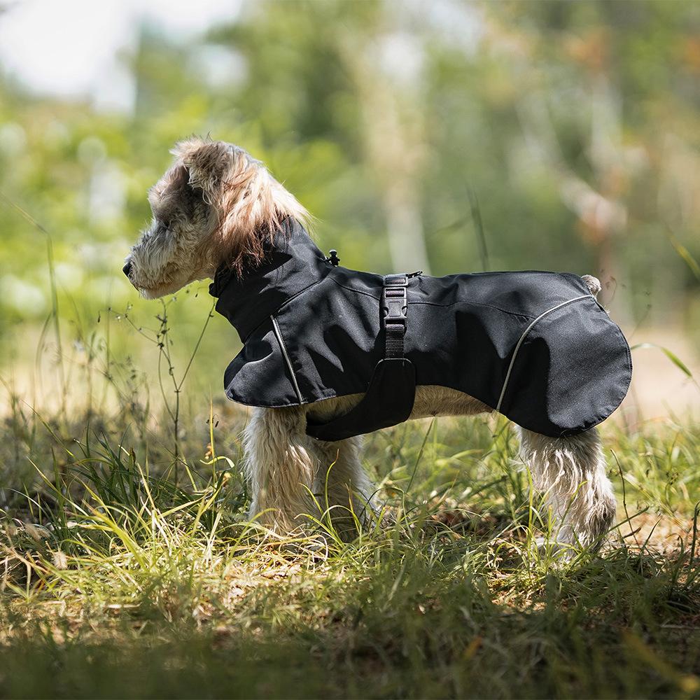 Small and medium-sized dog dog raincoat double neck waterproof breathable puppy raincoat outdoor poncho pet raincoat pet supplies