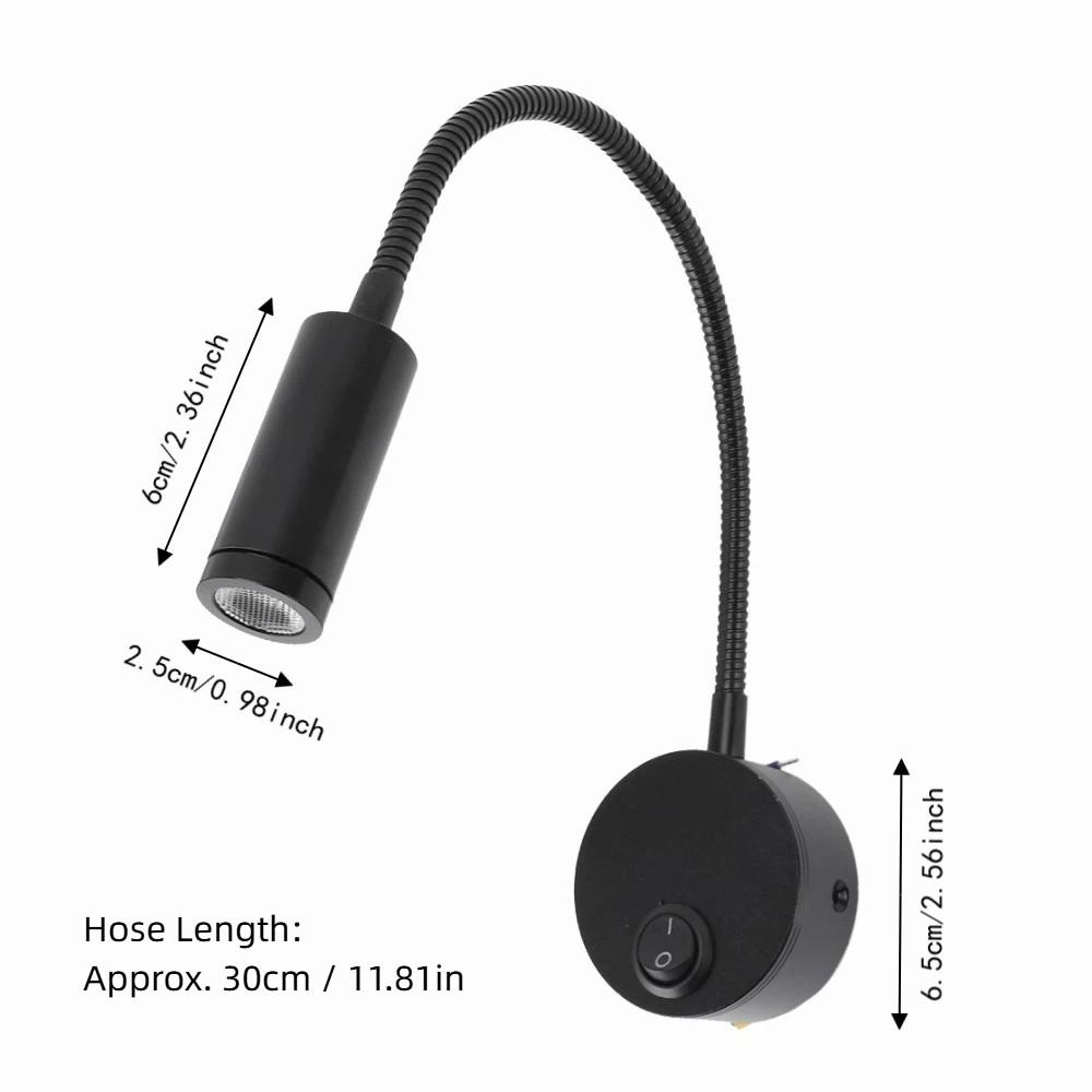 Wall Mounted Reading Lamp 3W LED Wall Light Modern Wall Lamp  Bedroom