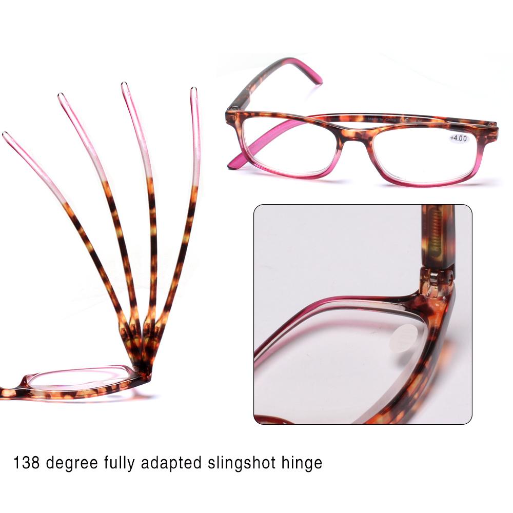 Turezing Reading Glasses Spring Hinges for Men Women Rectangular Frame HD Magnifier Eyewear