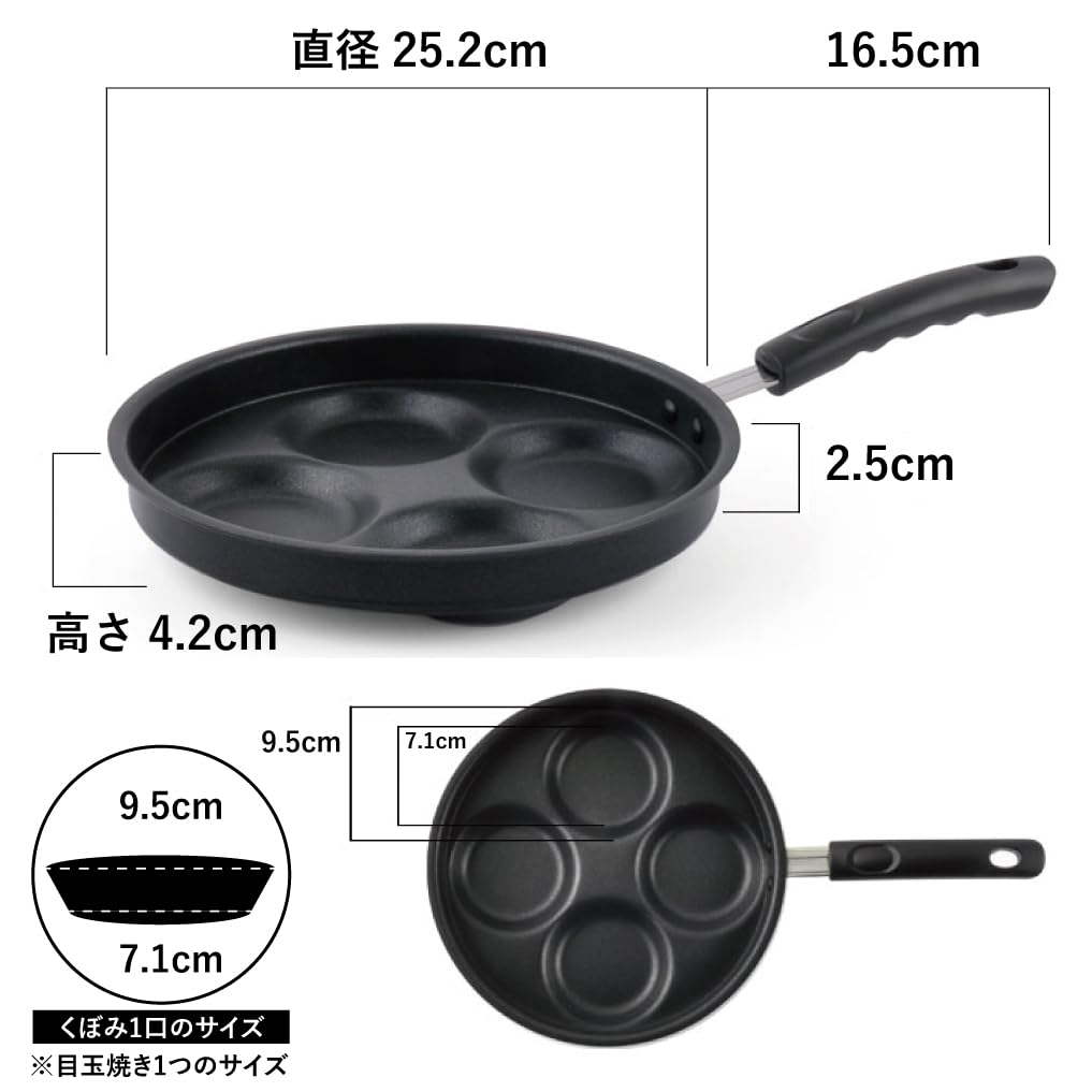 QUEEN SENSE Fried Egg Frying Pan Egg Pan Cooks 4 Eggs At Quick a Great Ally for Busy Mornings Once, Cooking,